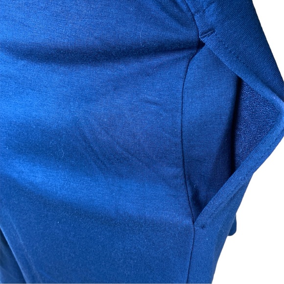 NWOT Purejill Luxe Tencel Cowl Neck Jersey Dress Blue Long Sleeve Pockets XL - Picture 13 of 17